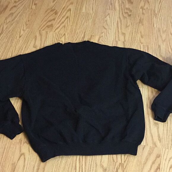 Vintage COVINGTON mens sweatshirt in size large black with truck graphics - Picture 8 of 9